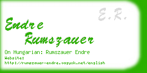 endre rumszauer business card